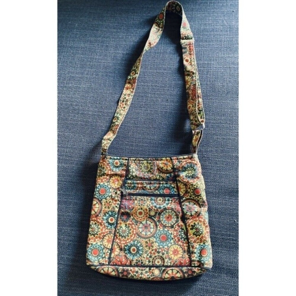 Crossbody Purse Blue Geometric Mandala...Star Print Hippie Shoulder Bag